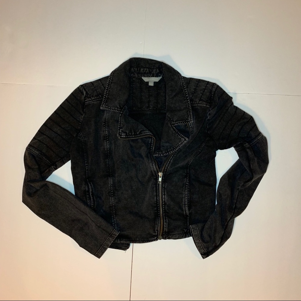 Nordstrom Rubbish Gray Jersey Moto Jacket